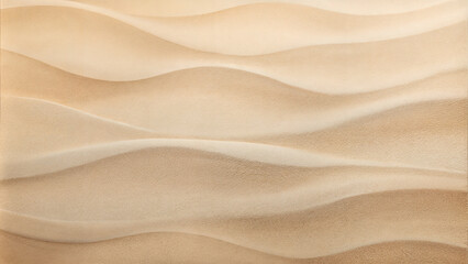 Obraz premium Textured sand background in beach style with waves and soft tones copy space