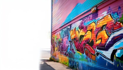 A vibrant wall covered in colorful graffiti art, showcasing bold designs and bright hues that capture urban street culture.