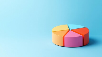 Digital portfolio pie chart with different asset classes, investment diversification, financial growth