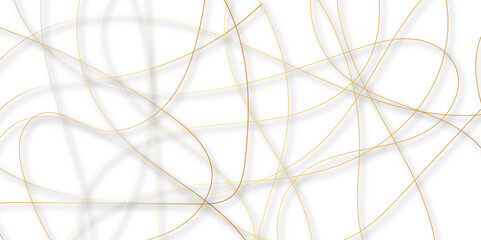 White abstract background with golden diagonal lines and shadows. modern random pattern line stroke transparent background. Simple gold scribble line backdrop Minimal style website banner design.	