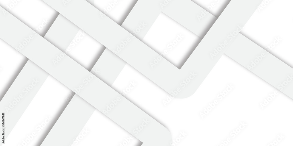 Poster white abstract geometric background with white paper sheets soars as abstract spaces with rectangles