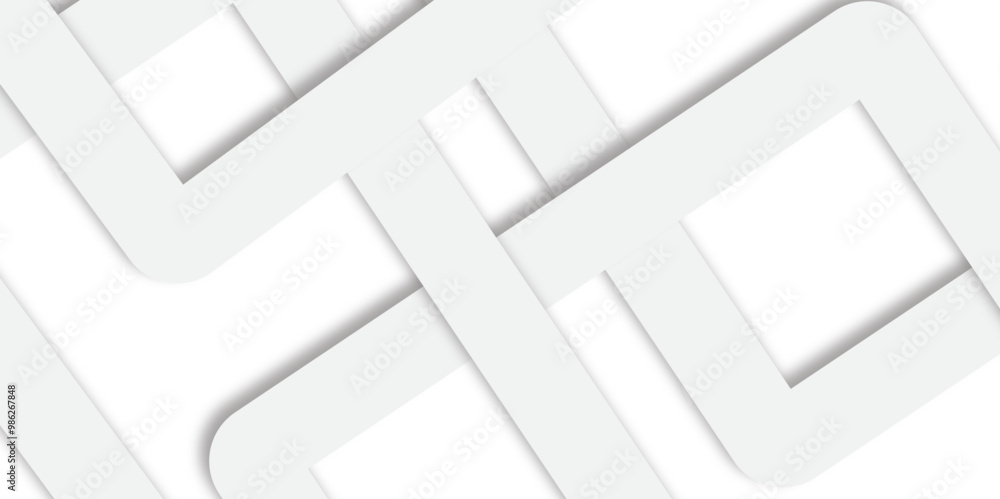 Poster white abstract geometric background with white paper sheets soars as abstract spaces with rectangles
