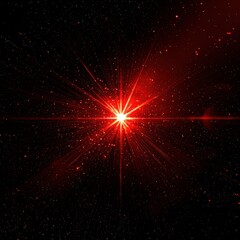 Fototapeta premium Red starburst in space