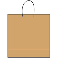 paper shopping bag cartoon illustration