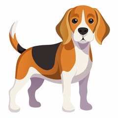 beagle dog vector illustration 