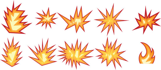 Explosion, Bombs And Blast Set eps10