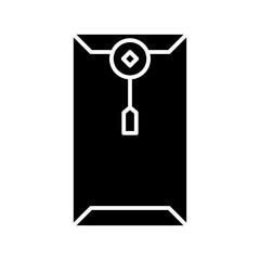red envelope glyph icon