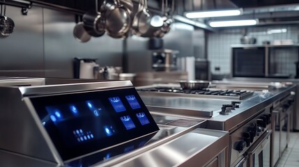 Modern Black Coffee Machine in a Stylish Kitchen with Cup - Sleek Home Appliance Closeup