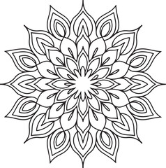 Fototapeta premium Mandala Design, Floral Mandala Pattern, Intricate Mandala, Lotus Mandala.
