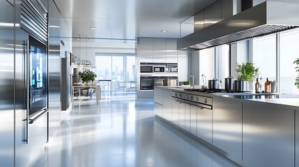 Modern Black Coffee Machine in a Stylish Kitchen with Cup - Sleek Home Appliance Closeup