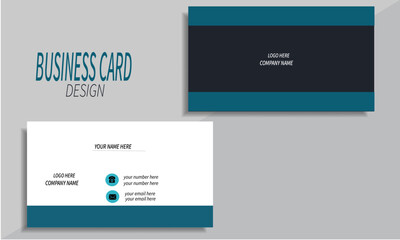 Modern creative business card design personal visiting card with compay logo