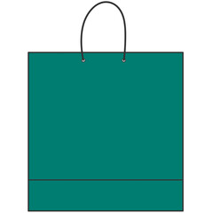 green shopping bag cartoon illustration
