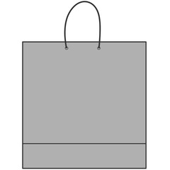 gray shopping bag cartoon illustration