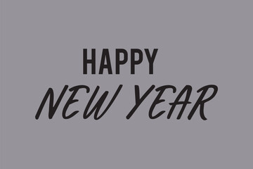 Happy New Year. Hand drawn creative calligraphy, brush pen lettering. design holiday greeting cards and invitations of Merry Christmas and Happy New Year, banner, poster, logo, seasonal holiday