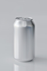Aluminum beverage can isolated on plain background. 3D render