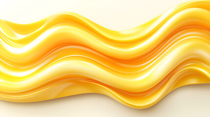 Yellow wave of creamy butter or margarine spreading smoothly on a surface in a bright and inviting kitchen environment