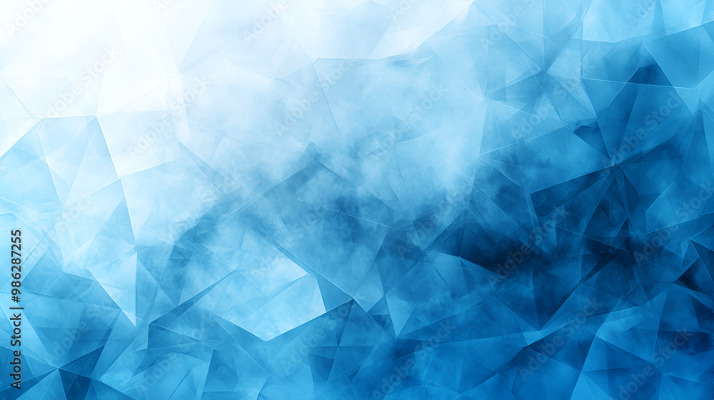 Poster abstract blue geometric shapes create a calming background with soft textures and gradients