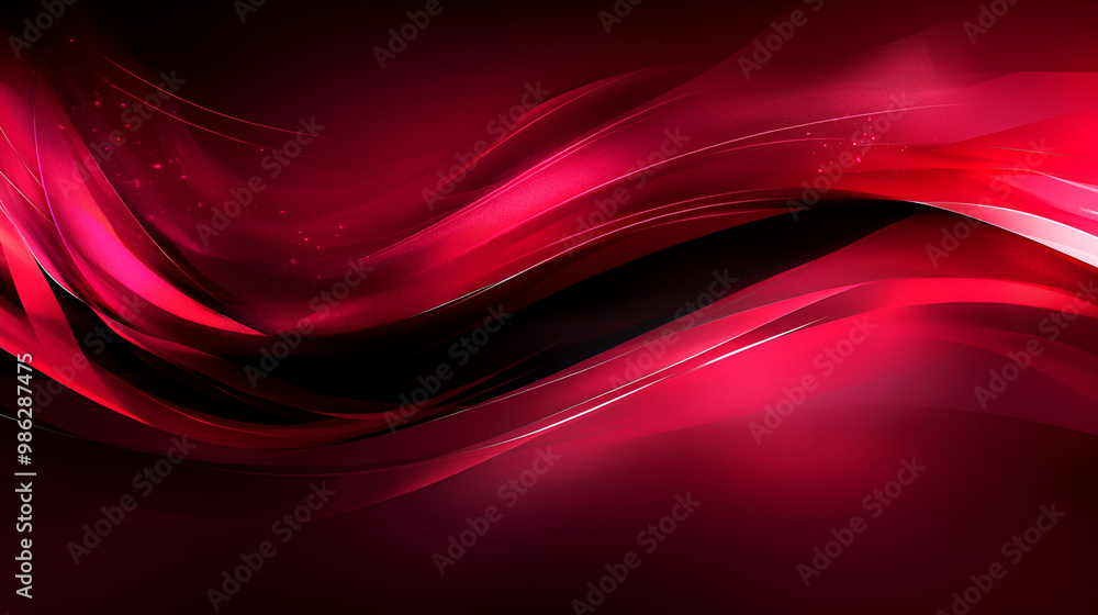 Aufkleber abstract red wave design with flowing patterns and dynamic curves creating a vibrant background suit
