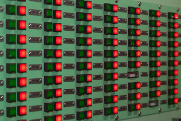 Electric control box. Marine generator control panel.