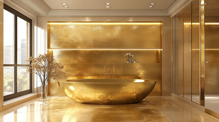 Interior of a modern building minimal Bathroom