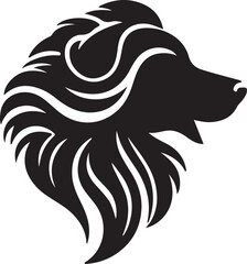 Black Sleek Dog Silhouette Vector Graphics on Transparent Backdrop