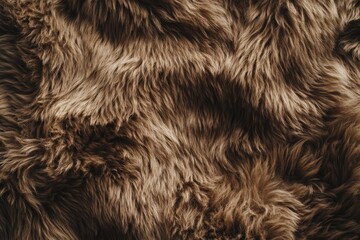 Fototapeta premium Plush fur texture in soft brown tones, creating a cozy and warm feel