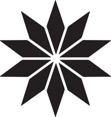 black and white star