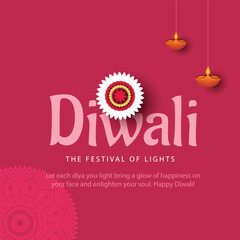  Happy Diwali celebration background. vector illustration design
