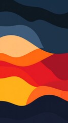Abstract Background With Colorful Wavy Lines
