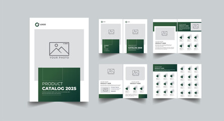 Product Catalog Design Layout Template With 8 page design concept 