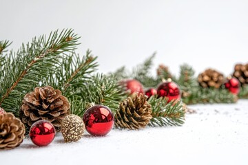 Merry Christmas and Happy New Year Holiday background. Xmas banner and web poster. Festive Greeting card