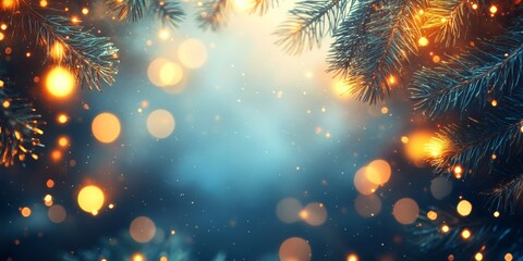 Merry Christmas and Happy New Year Holiday background. Xmas banner and web poster. Festive Greeting card