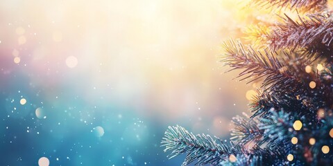 Merry Christmas and Happy New Year Holiday background. Xmas banner and web poster. Festive Greeting card