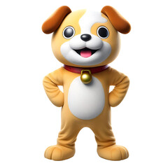 Fototapeta premium dog mascot costume isolated on transparent background