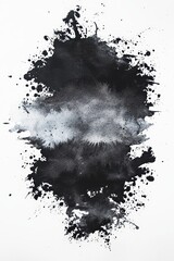 Obraz premium Abstract black ink splatter