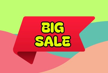 Big sale flash sale offer mega discount colorful background design