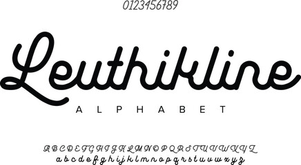 Leuthikline vector alphabet font for logo design