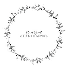 A gorgeous leaves wreath that will look lovely on wedding invites, cards, and logos.