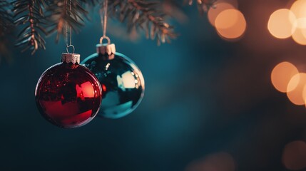 Merry Christmas and Happy New Year Holiday background. Xmas banner and web poster. Festive Greeting card