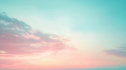 Gentle pastel tones in the sky just after sunset, with soft pink and blue hues