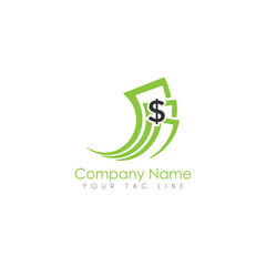  Modern logo Dollar sign. Emblem vector icon with eps.