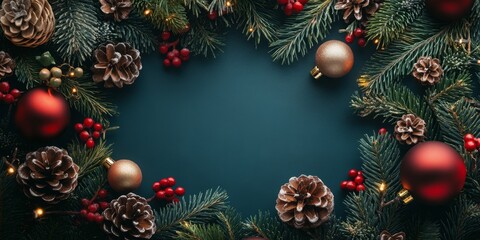 Merry Christmas and Happy New Year Holiday background. Xmas banner and web poster. Festive Greeting card