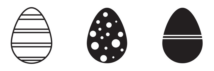 easter eggs set doodles style, set of easter eggs icon abstract hand drawn vector isolated on a white background