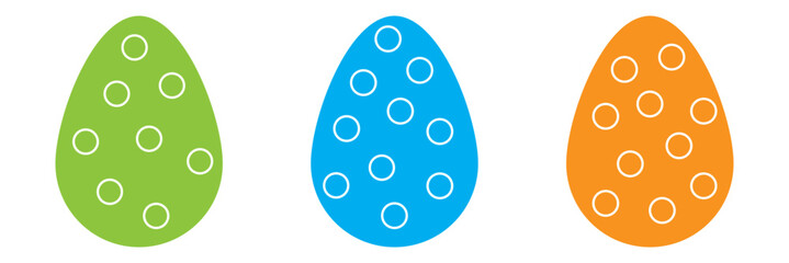 easter eggs set doodles style, set of easter eggs icon abstract hand drawn vector isolated on a white background