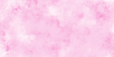 Grunge background frame Soft pink paper texture, pink watercolor background abstract texture with stains, Abstract grainy fantasy smooth light pink watercolor paper texture with clouds.