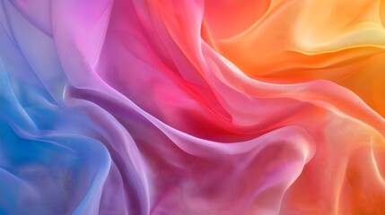 Obraz premium Delicate translucent fabric enhanced by vibrant color textures image