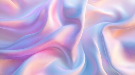 Obraz premium Dreamy colorful waves rippling through smooth fabric picture