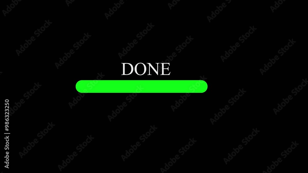 Poster loading bar fills up slowly, indicating done on screen task, digital loading bar signals ongoing pro