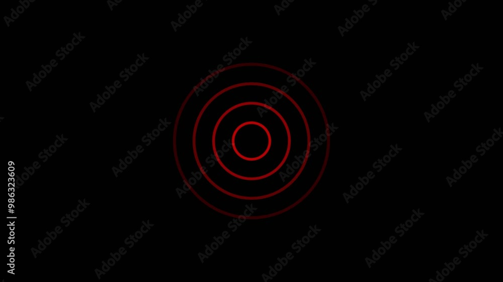 Poster radio waves in circle form looping animation