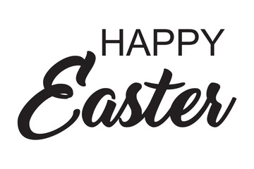 Happy Easter vector calligraphy text. Happy Easter greeting card. Modern Handwritten type on transparent background. PNG image